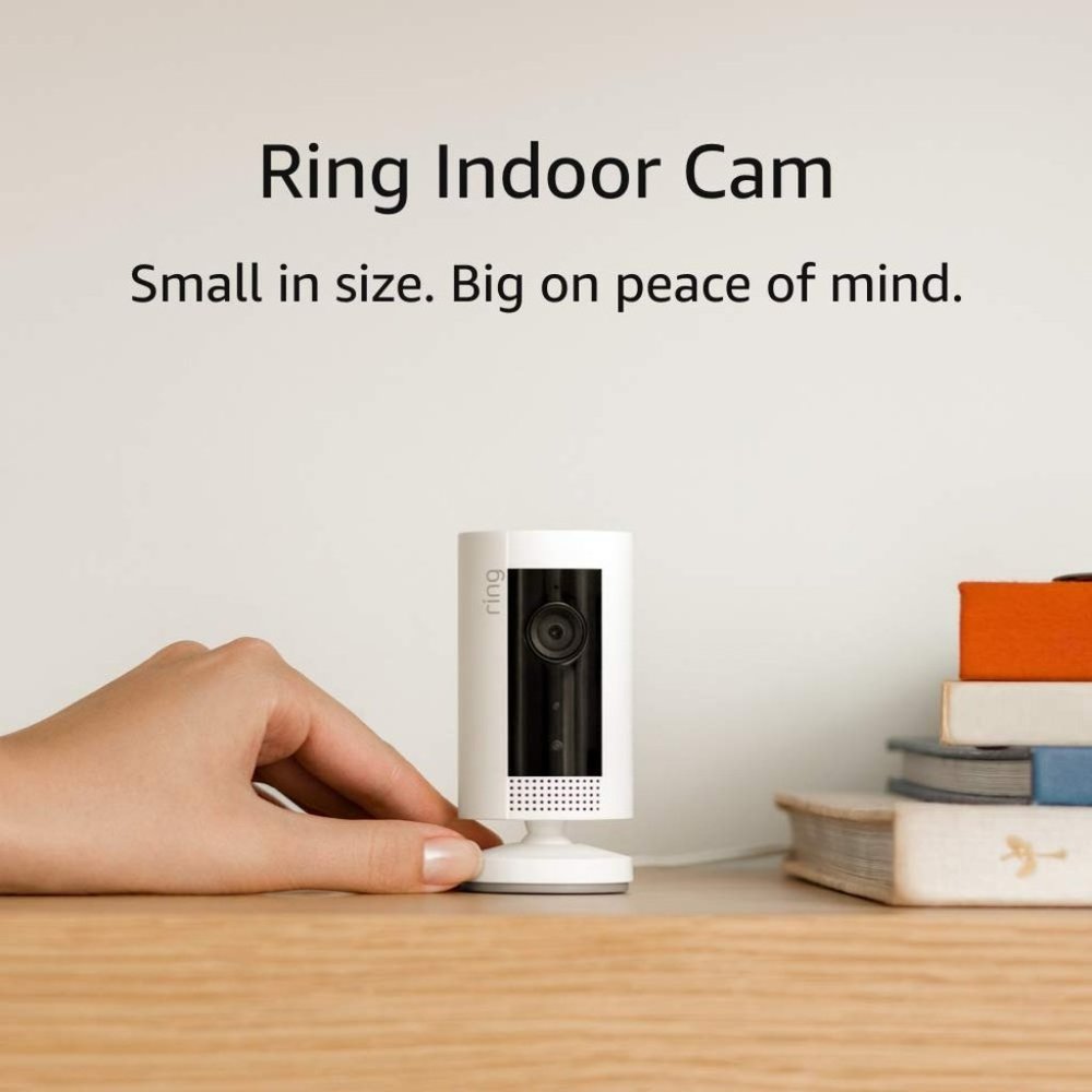 Ring Indoor Cam, Compact Plug-In HD Security Camera (White)